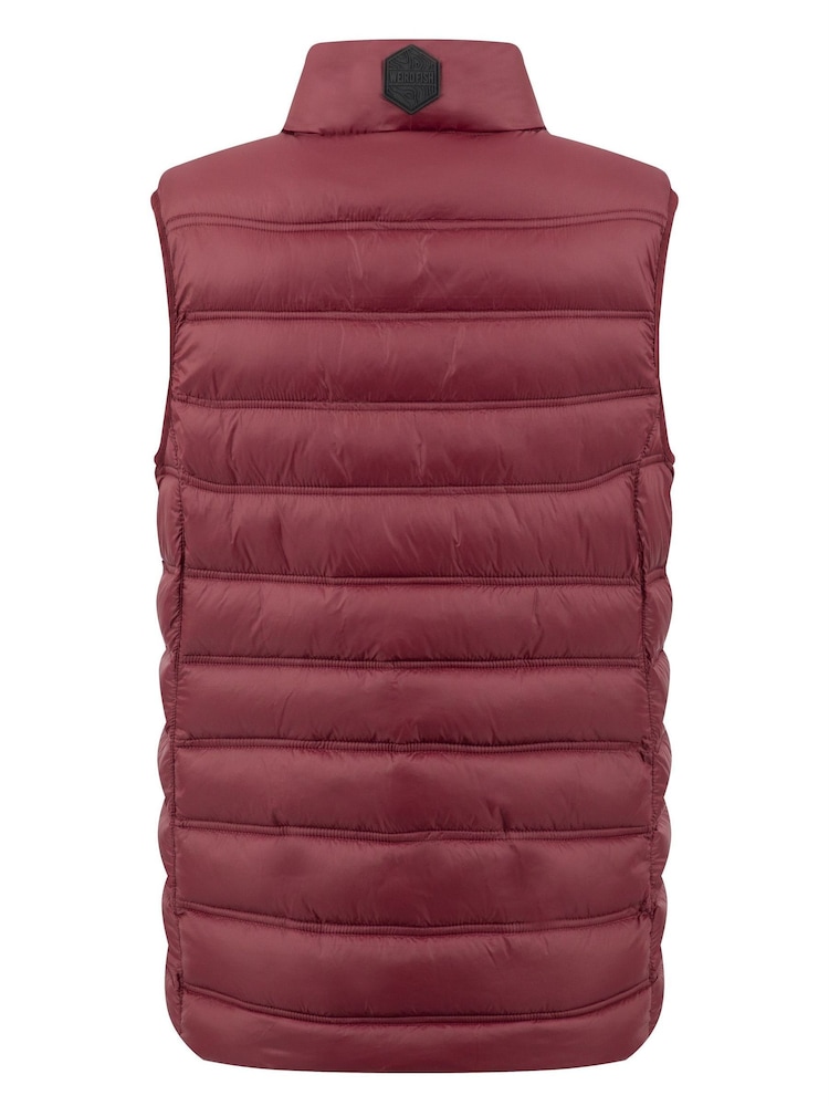 Weird Fish Red Atissa Lightweight Padded Gilet - Image 9 of 9 Weird Fish Red Atissa Lightweight Padded Gilet - Image 9 of 9