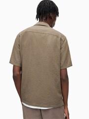 AllSaints Brown Mattole Short Sleeve Shirt - Image 2 of 7