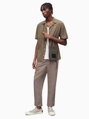 AllSaints Brown Mattole Short Sleeve Shirt - Image 4 of 7