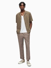 AllSaints Brown Mattole Short Sleeve Shirt - Image 5 of 7