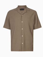 AllSaints Brown Mattole Short Sleeve Shirt - Image 7 of 7