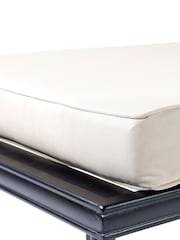 Charles Bentley Silver Garden Cast Aluminium Sun Lounger With Cushion - Image 6 of 6