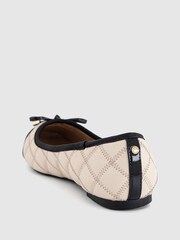 Office Cream Quilted Ballerinas Pumps - Image 4 of 4
