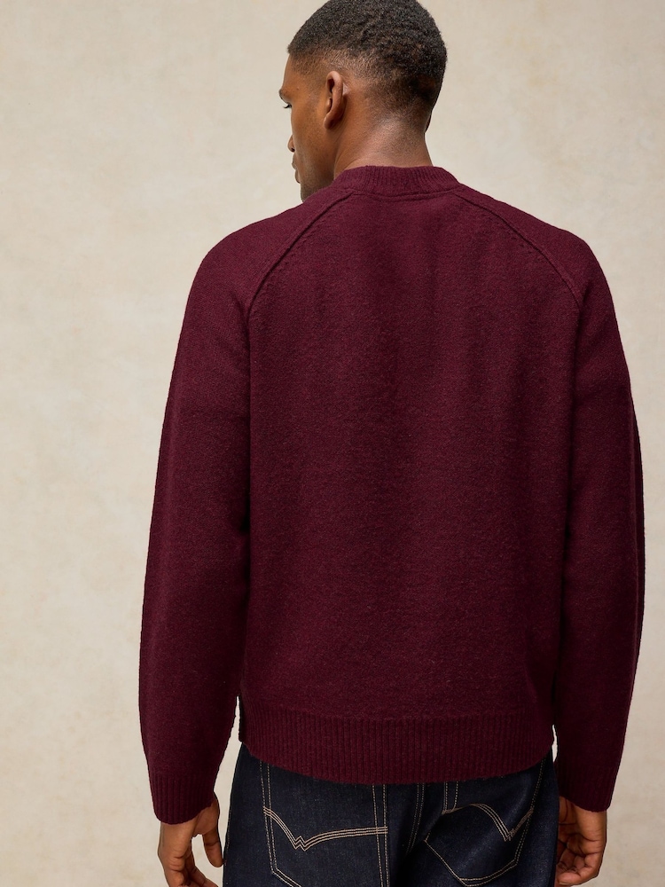 White Stuff Red Milton Mock Neck Jumper - Image 2 of 6