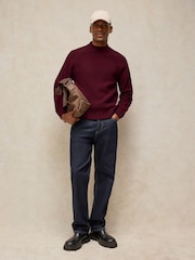 White Stuff Red Milton Mock Neck Jumper - Image 3 of 6