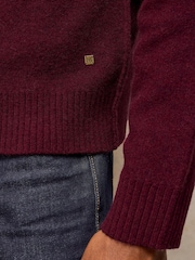White Stuff Red Milton Mock Neck Jumper - Image 4 of 6