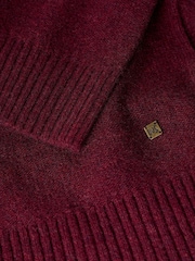 White Stuff Red Milton Mock Neck Jumper - Image 6 of 6