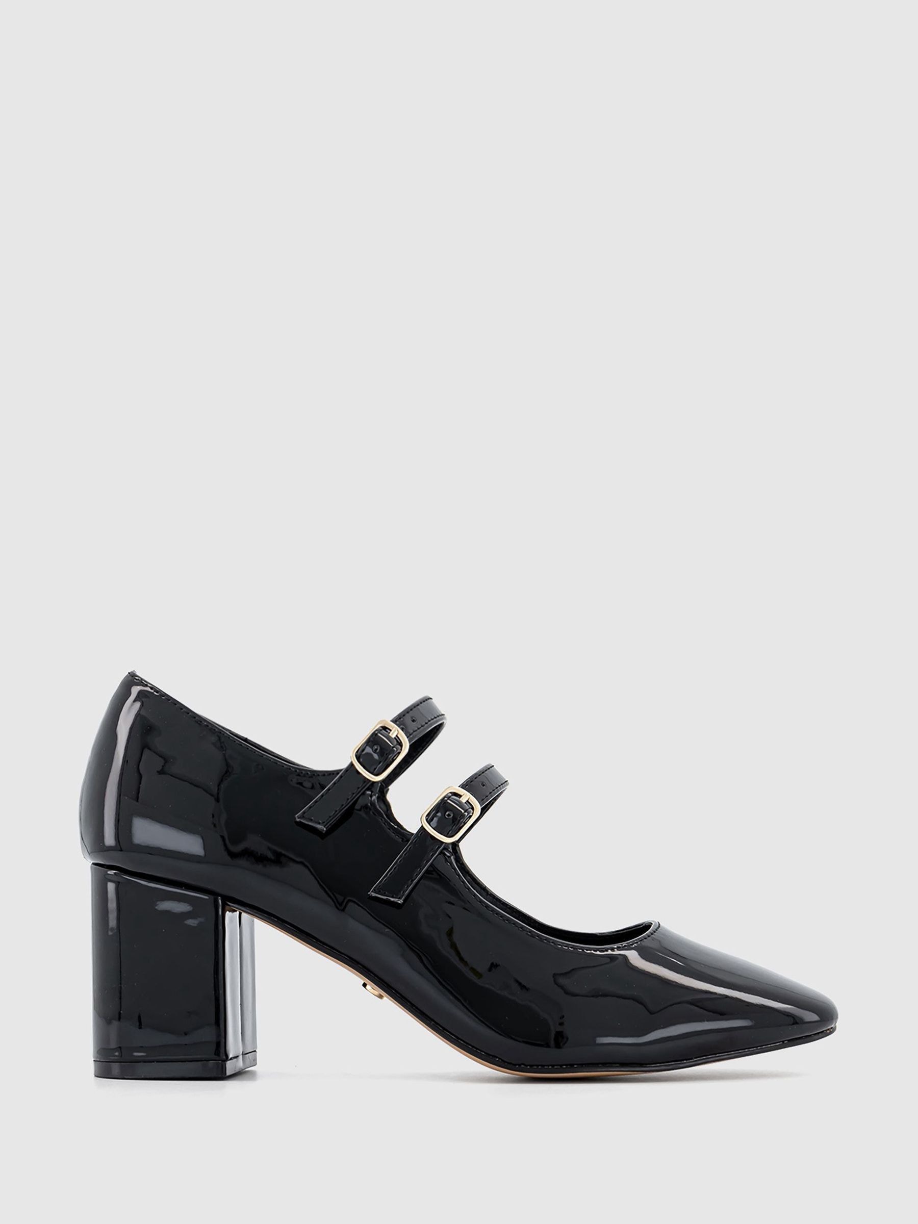 Buy Office Black Double Strap Mary Jane block heels from Next Luxembourg