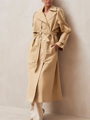 Alohas Camel Rain Camel Double Breasted Trenchcoat - Image 1 of 6