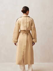 Alohas Camel Rain Camel Double Breasted Trenchcoat - Image 2 of 6