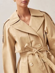 Alohas Camel Rain Camel Double Breasted Trenchcoat - Image 4 of 6