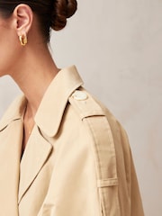 Alohas Camel Rain Camel Double Breasted Trenchcoat - Image 6 of 6