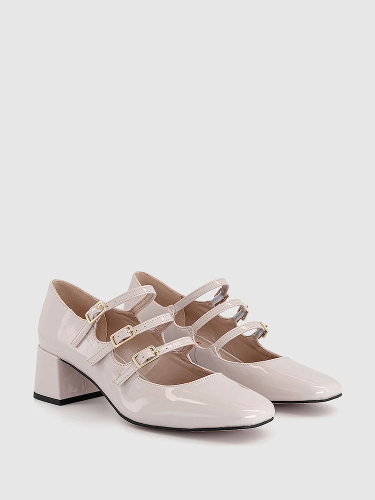 Office Cream Mary Jane Block Heels - Image 2 of 4