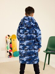 Navy Blue Camouflage Hooded Blanket (3-16yrs) - Image 3 of 7