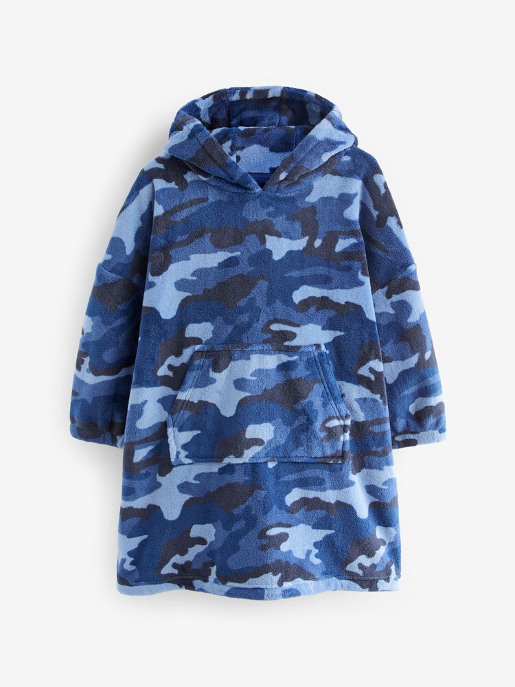 Navy Blue Camouflage Hooded Blanket (3-16yrs) - Image 5 of 7