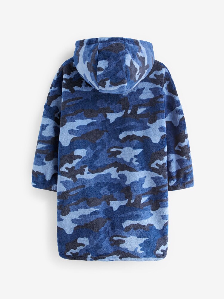 Navy Blue Camouflage Hooded Blanket (3-16yrs) - Image 6 of 7
