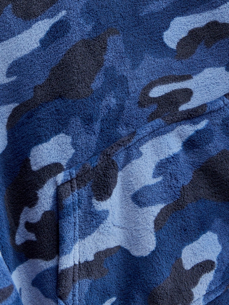 Navy Blue Camouflage Hooded Blanket (3-16yrs) - Image 7 of 7