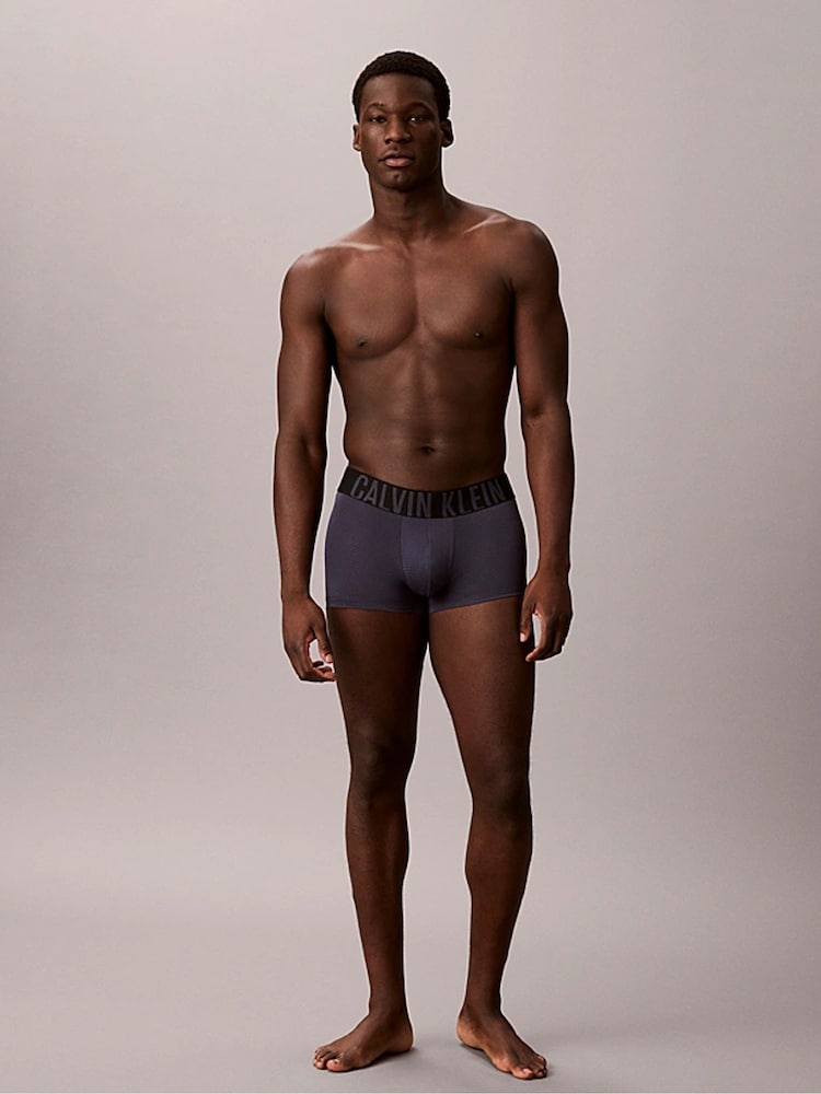 Calvin Klein Blue Low Rise Trunks 3 Pack - Intense Power Air - Image 2 of 6 Calvin Klein Blue Low Rise Trunks 3 Pack - Intense Power Air - Image 2 of 6