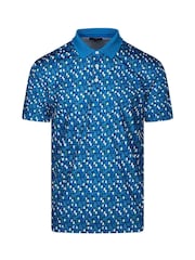 Ted Baker Sport Blue Allcot GEO Golf Polo Shirt - Image 1 of 4