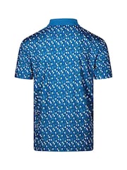 Ted Baker Sport Blue Allcot GEO Golf Polo Shirt - Image 2 of 4