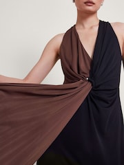 Monsoon Brown Two Tone Tia Dress - Image 3 of 5