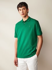Green Tennis Regular Fit Short Sleeve Pique Polo Shirt - Image 1 of 7