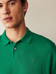 Green Tennis Regular Fit Short Sleeve Pique Polo Shirt - Image 4 of 7