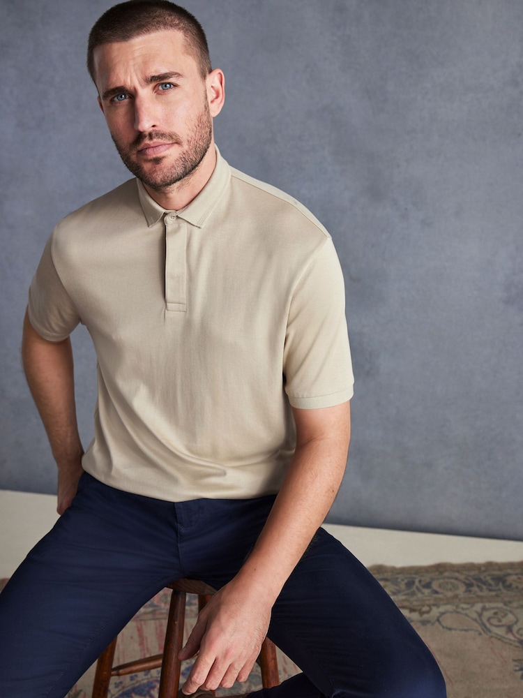 Neutral Signature Modal Polo Shirt - Image 1 of 7