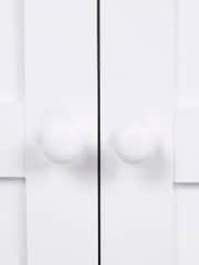Laura Ashley Cotton White Ashwell 2 Door Double Wardrobe - Image 5 of 5