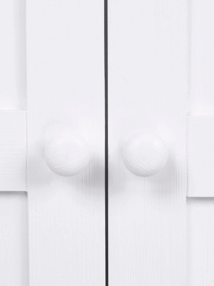 Laura Ashley Cotton White Ashwell 2 Door Double Wardrobe - Image 5 of 5