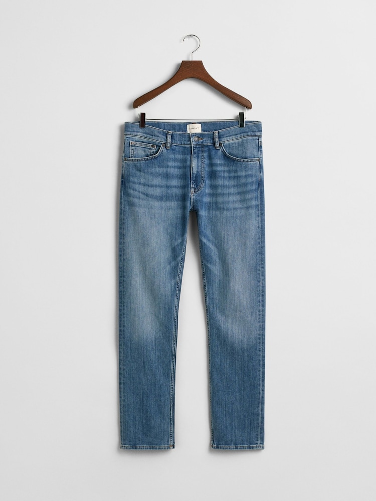 Mediumblauw met ingedragen uitstraling - Gant met standaard pasvorm - Afbeelding 9 van 9