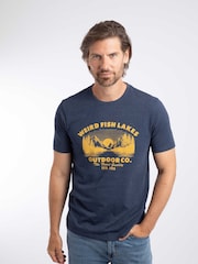 Weird Fish Blue Lakes Front Print Graphic T-Shirt - Image 1 of 6