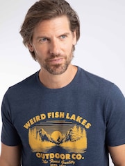 Weird Fish Blue Lakes Front Print Graphic T-Shirt - Image 4 of 6