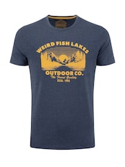 Weird Fish Blue Lakes Front Print Graphic T-Shirt - Image 5 of 6