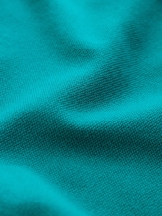 Turquoise Blue Regular Fit Short Sleeve Pique Polo Shirt - Image 7 of 7