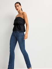 Mid Blue Wash Slim Lift And Shape Bootcut Jeans - Image 1 of 7