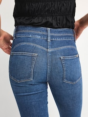 Mid Blue Wash Slim Lift And Shape Bootcut Jeans - Image 5 of 7