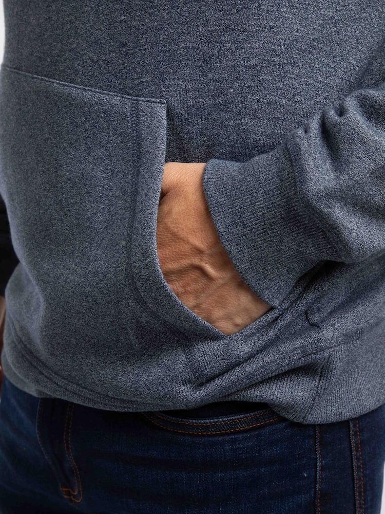 Weird Fish Blue Perranporth  Embossed Grindle Hoodie - Image 5 of 5