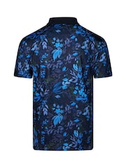 Ted Baker Sport Blue Barnnes Floral Golf Polo Shirt - Image 2 of 4