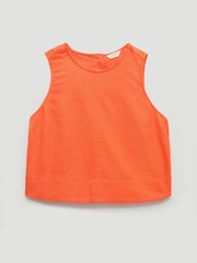橙色 - Hush Vera Linen Blend Shell Top - 圖片 7/7
