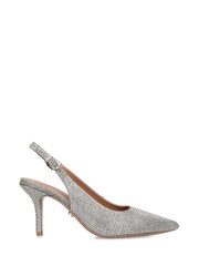 Carvela Silver Symmetry Sling 90 Shoes - Image 1 of 4