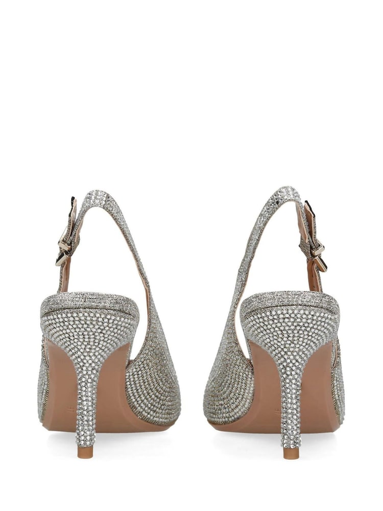Carvela Silver Symmetry Sling 90 Shoes - Image 4 of 4