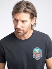 Azul - Camiseta con estampado trasero de detector de cerveza Weird Fish - Imagen 4 de 6