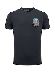 Azul - Camiseta con estampado trasero de detector de cerveza Weird Fish - Imagen 5 de 6