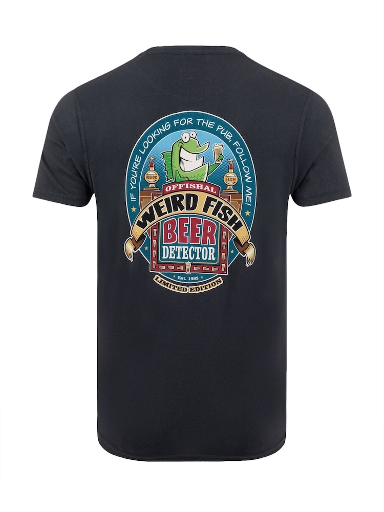 Azul - Camiseta con estampado trasero de detector de cerveza Weird Fish - Imagen 6 de 6 Azul - Camiseta con estampado trasero de detector de cerveza Weird Fish - Imagen 6 de 6