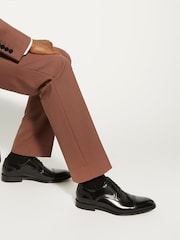 Dune London Black Salone Laser Toe Cap Gibson Shoes - Image 1 of 6
