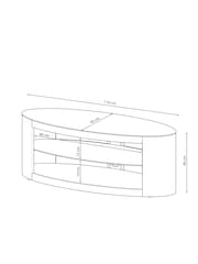 AVF Black Buckingham 1100 Oval TV Stand - Image 2 of 2