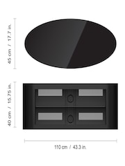 AVF Black Buckingham 1100 Oval TV Stand - Image 4 of 8