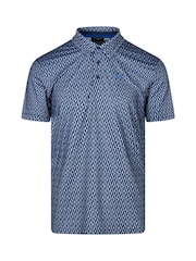 Ted Baker Sport Blue Armourr GEO Golf Polo Shirt - Image 1 of 3