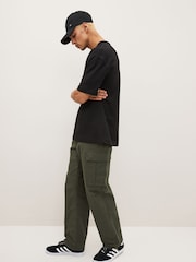 Khaki Green EDIT Parachute Cargo Trousers - Image 1 of 12